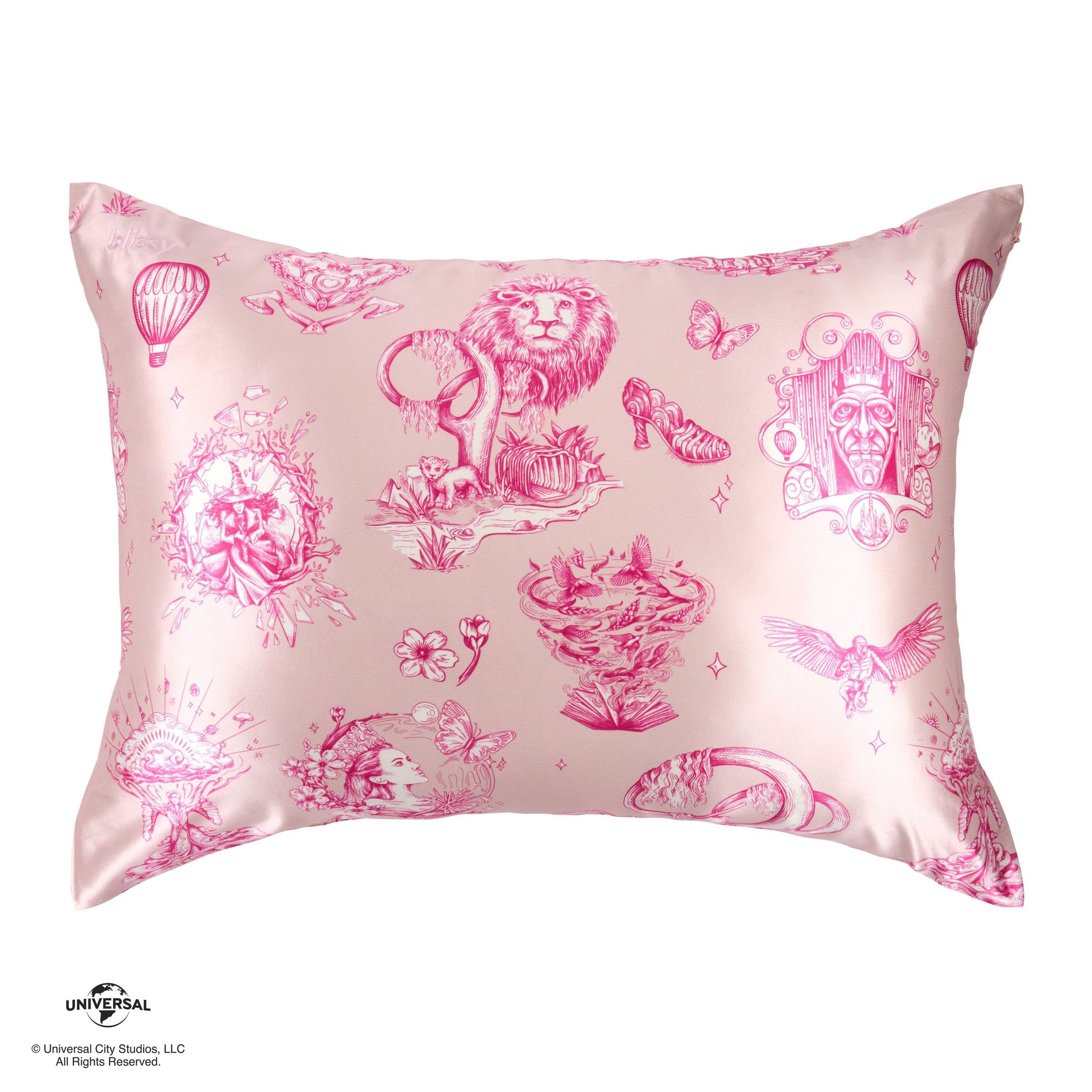 Wicked: For Good x Katie Kime Blissy Standard 600 Thread Count Fantabulous Pillowcase Pink