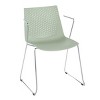 Syemin Dining Chairs Set of 2 Wired Contemporary Chair Kitchen Side Chairs, Farmhouse Dining Room Chair Kitchen Table Chairs, Green, 21"*20.75"*32" - 2 of 4