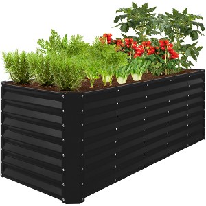 Best Choice Products 8x2x2ft Outdoor Metal Raised Garden Bed, Planter Box for Vegetables, Flowers, Herbs - 1 of 4