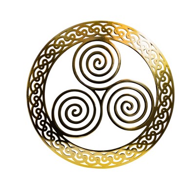 Slickblue Celtic Metal Wall Art – 12" Round Hanging Decor in 8 Irish Designs & 4 Finish Options for Home