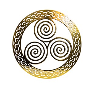 Slickblue Celtic Metal Wall Art – 12" Round Hanging Decor in 8 Irish Designs & 4 Finish Options for Home - 1 of 4