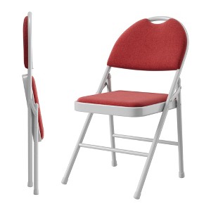 Folding Chairs, Outdoor & Indoor Event Portable Metal Folding Chairs with Cushion, Fabric Dining Chair Set with Padded Cushion - 1 of 4