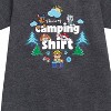 Girls' - Paw Patrol - This Is My Camping Shirt Graphic Short Sleeve Fleece Dress - 2 of 4
