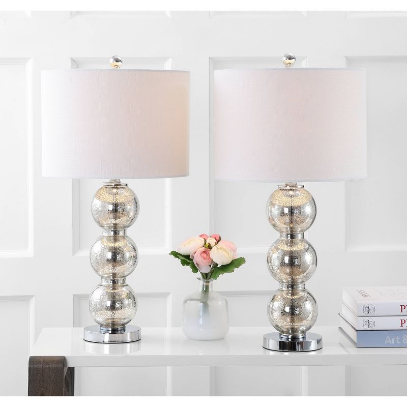 27" (Set of 2) Bella Glass Triple Sphere Table Lamp (Includes Energy Efficient Light Bulb) - JONATHAN Y, 3 of 6