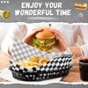Aoibox 24 Pcs Fast Food Baskets with 100 Deli Liners, Halloween Serving Trays for Hot Dogs, Burgers, Fries, Sandwiches, and More (Black) - 4 of 4