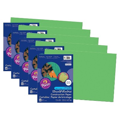 Sunworks Construction Paper, Holiday Green, 9 x 12 - 50 count