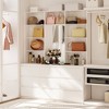 Famapy White Cloaks Cabinet Storage Cabinet Multi-Display Shelf Centre Mirror - 2 of 4