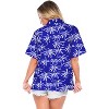 LA LEELA Hawaiian Shirts Womens Casual Summer Button Down Beach Party Collared Blouses Short Sleeve Tropical Vacation Dress Tee Shirts - 2 of 4