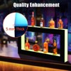 LED Lighted Liquor Bottle Display, Square 3-Step 48-Inch Wall Mounted Acrylic Liquor Shelf with Remote & App Control - 4 of 4