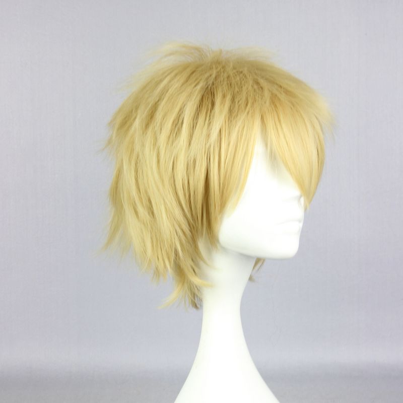 Unique Bargains Women's Wigs 12" Gold Tone with Wig Cap Short Hair, 3 of 7