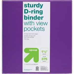1.5" 3 Ring Binder Clear View - up&up™ - 1 of 4