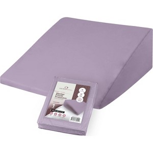 Circles Home Wedge Pillow Cover 100% Cotton, Zippered Wedge Pillow Case Protector 1 Piece - 1 of 4