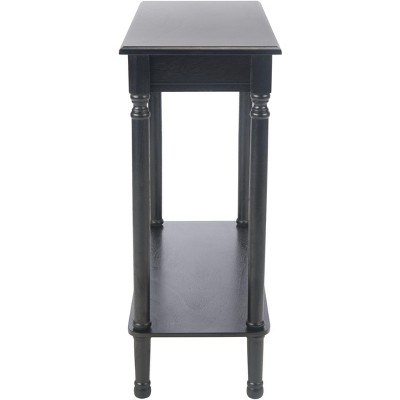Black Pine and MDF Console Table with Storage