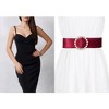 Elerevyo Women Faux Pearl Buckle Vintage Velvet Wide Cinch Belts Waistband for Dress 1 Pc - 4 of 4