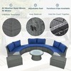 YOOCOZZ Patio Rattan 10-Piece Half Round Sectional Sectional Sofa Set - 4 of 4