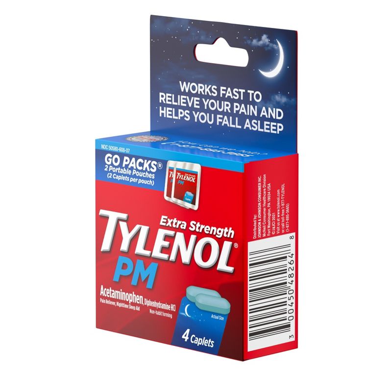Tylenol Acetaminophen Extra Strength Caplets - 4ct, 5 of 8