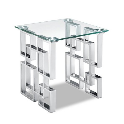 Meridian Furniture,Alexis Chrome End Table