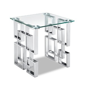 Meridian Furniture,Alexis Chrome End Table - 1 of 4