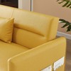 DOMETOUR Leisure Loveseat Sofa for Living Room Bedroom, Convertible Sleeper Sofa Bed with 2 Pillows - 3 of 4