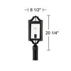 Franklin Iron Works Rockford Rustic Farmhouse Outdoor Post Light Black 20 1/4" Clear Glass for Exterior Barn Deck House Porch Yard Patio Home Outside - 4 of 4