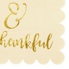 Blue Panda 50-Pack Eat Drink & Be Thankful Brown Paper Cocktail Napkins for Thanksgiving Party Supplies - 4 of 4