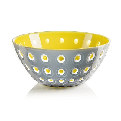 Guzzini Le Murrine Grey and Yellow 9.8 Inch Bowl