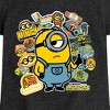 Girls' - Despicable Me Minions - Minion & Banana Stickers Fitted Short Sleeve Graphic T-Shirt - 2 of 4