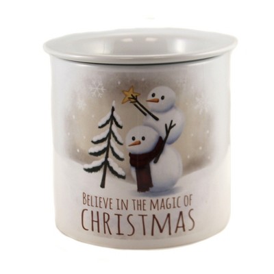 Tabletop 5.5" Believe Dip Chiller Snowmen Christmas Party Carson Home Accents  -  Serving Bowls