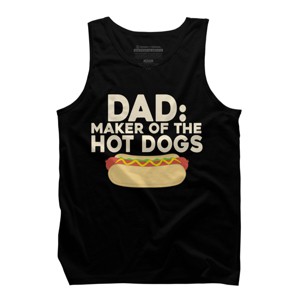 Men's Design By Humans Dad Maker Of The Hotdogs By MeowShop Tank Top - 1 of 2
