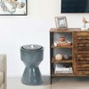 LuxenHome Gray Resin Bubbler Indoor/Outdoor Fountain with Lights - 2 of 4