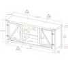 Cesicia Modern Farmhouse Barn Door 3-Shelf TV Stand for TVs up to 65" - 3 of 4