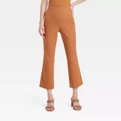 Women's Super-high Rise Slim Fit Cropped Kick Flare Pull-on Pants - A New  Day™ : Target