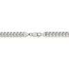 Black Bow Jewelry Men's 7mm, Sterling Silver Solid D/C Domed Curb Chain Bracelet - 3 of 4