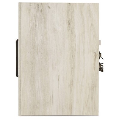 Wispy Whitewash Rustic Industrial 2-Drawer Nightstand with USB