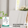 Deconovo 2 Panels Polyester Linen Curtains with 8 Grommets, No Tie, Textured Drapes Ivory 52W x 84L - 4 of 4