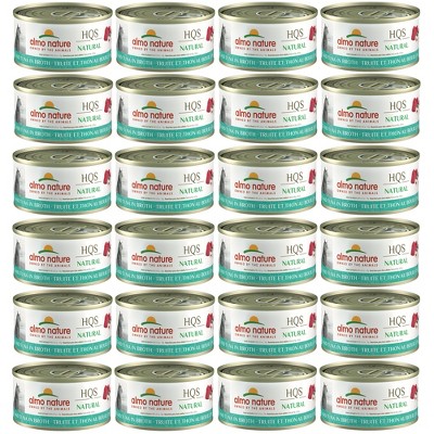 Almo Nature: HQS Natural Cat Trout & Tuna In Broth Can Wet Food, 24 Pack