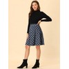 INSPIRE CHIC Women's Christmas Plaids Vintage Tartan Elastic Waist Knee Length A-Line Skirt - 2 of 4
