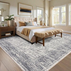 Coolmee Washable Area Rug Antique Distressed Rugs for Living Room Vintage Non Slip Modern Bedroom Carpet Stain Resistant Rug - 1 of 4