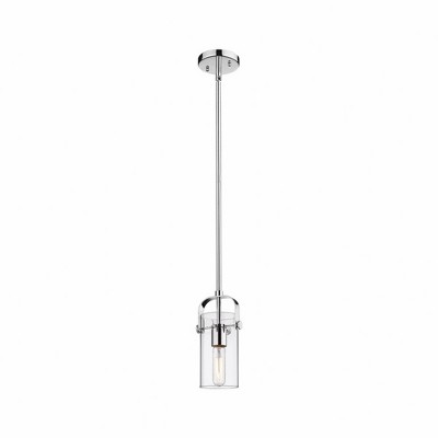 Pilaster II Cylinder - 1 Light Pendant In Contemporary Style-9.5 Inches Tall and 5 Inches Wide