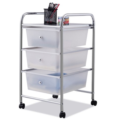 The Container Store 13 x 15 3/4 x 38 3/8 H 10-Drawer Clear Rolling Cart - Each