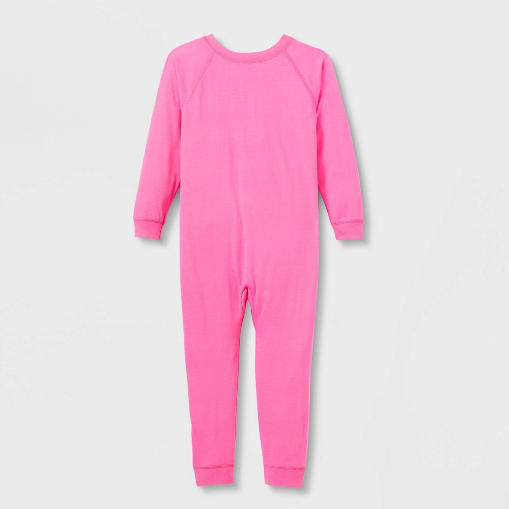 size 5T Toddlers' Adaptive Reversible Pajama Jumpsuit - Cat & Jack Bright Pink 5T