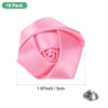 Unique Bargains Handmade Men Suits Formal Boutonnieres Wedding Corsage Lapel Pin Flower Brooch Butterfly Buckle 16 Pcs Pink - 3 of 4