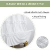 Victorian Ruffle Shower Curtain, Ruched Microfiber Vintage Handcrafted Bow Tie Bath Curtain for Master Bathroom - 2 of 4