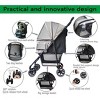 Itopfox 4 Wheel Lightweight Foldable Pet Stroller for Dogs Cats Up to 30lbs, Compact Portable Jogger All Terrain Travel Gear for Medium Small Pets - 4 of 4