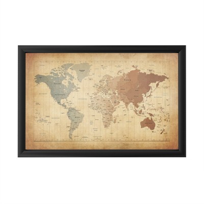 Trademark Fine Art -Michael Tompsett 'Time Zones World Map' Multi Panel Art Set