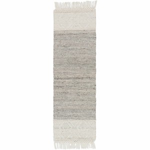 Hauteloom Cream Magnaga Wool Blend Braided Tassel Area Rug - 1 of 4