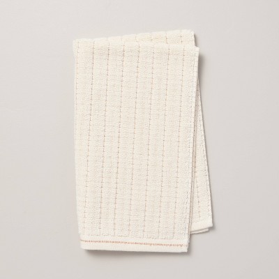 Microstripe Terry Cotton Hand Towel Taupe - Hearth & Hand™ with Magnolia