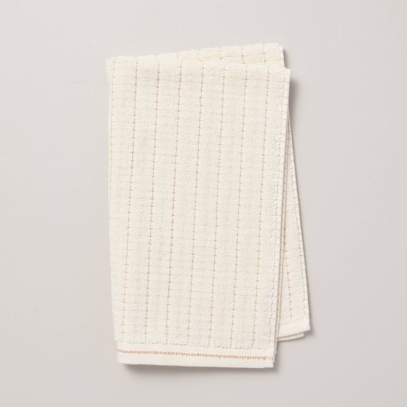 Hidden Stripe Terry Bath Towels Natural/Honey - Hearth & Hand™ with Magnolia, 1 of 6