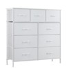 Fontoi Dressers, Tall Dresser with Wood Top, Storage Tower for Bedroom Entryway Hallway, White, 11.8"*39.37"*39.37" - 4 of 4
