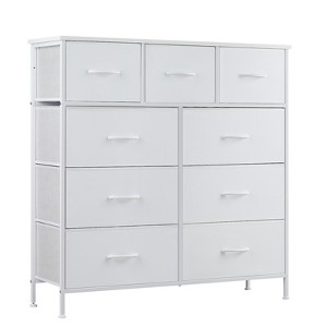 Bestier Dresser for Bedroom with 9 Drawers, Dresser for Closet, Living Room, Nursery, Chest of Drawers with Sturdy Steel Frame, Wood Top - 1 of 4